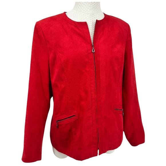 Kim Rogers Red Zippered Jacket - Picture 1 of 9